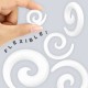 Piercing Ecarteur Spirale en Silicone Flexible Blanc