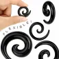 Piercing Ecarteur Spirale en Silicone Flexible Noir