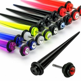 Faux Piercing Ecarteur d'oreille Acrylique Strass