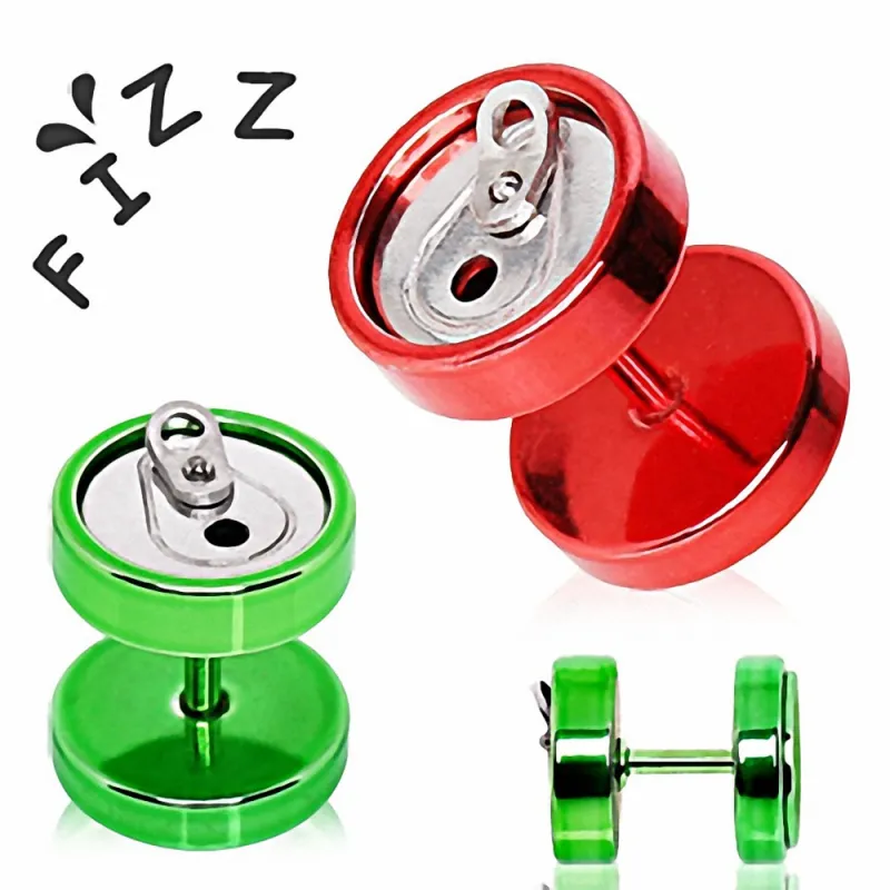 Faux piercing plug canette soda Faux piercing plug canette soda