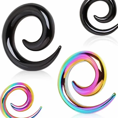 Piercing écarteur spirale titane