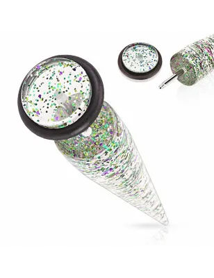 Faux Piercing écarteur glitter