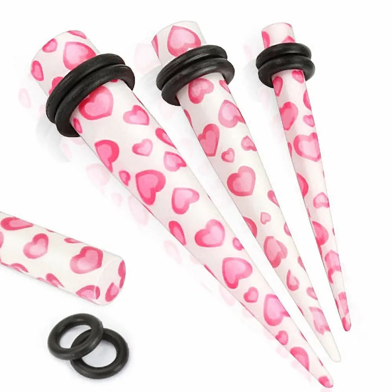Piercing écarteur acrylique coeurs Piercing écarteur acrylique coeurs