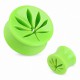Piercing plug acrylique vert cannabis