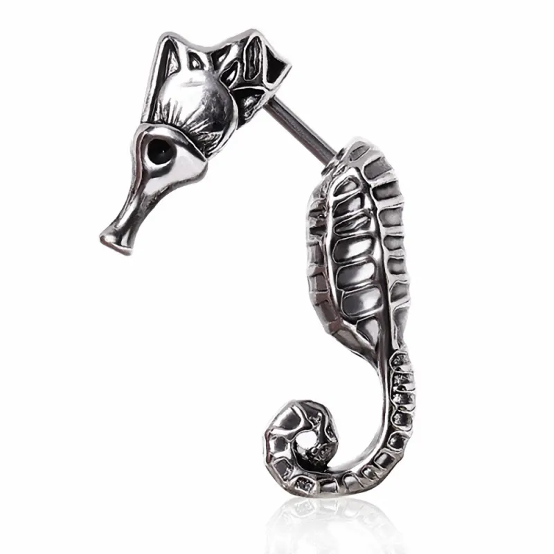 Faux piercing écarteur hippocampe