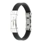 Bracelet caoutchouc et acier inoxydable - Dague de pirate