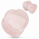 Piercing plug pierre quartz rose coeur