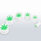 Piercing plug silicone blanc cannabis