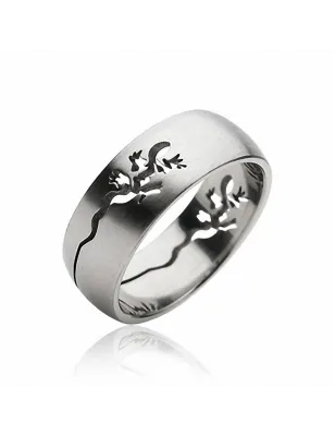Bague Lézard en acier inoxydable