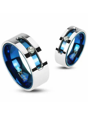 Bague Tournante Bleue acier inoxydable