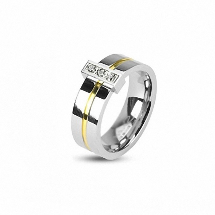 Bague 3 Pierres CZ Homme / Femme 