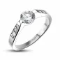 Bague Mariage Acier inoxydable Pierre CZ Solitaire