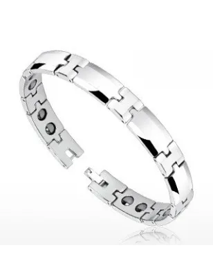 Bracelet Bio-Magnetic Tungstène Facettes arrondies 