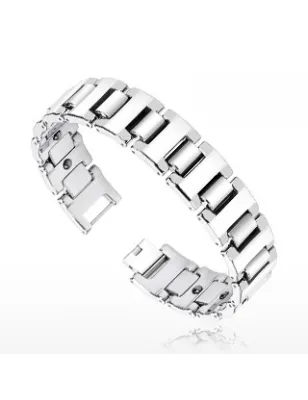Bracelet Bio-Magnetic Tungstène Large Facettes