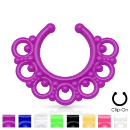 Faux piercing septum tribal acrylique