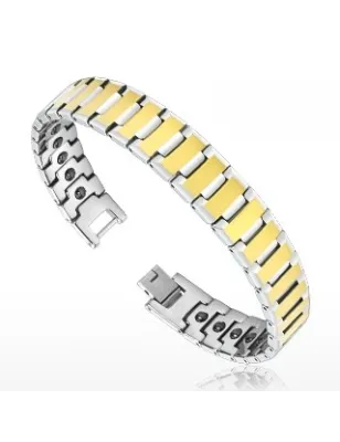 Bracelet Bio-Magnetic Tungstène Duo Doré