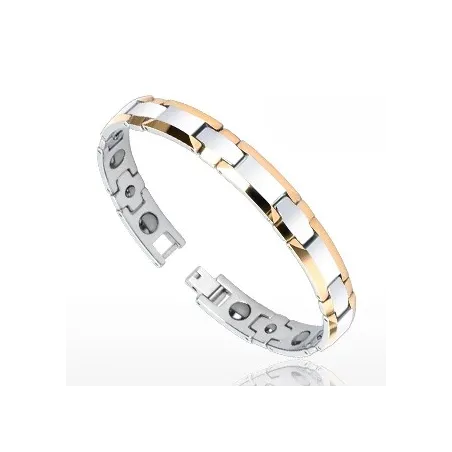 Bracelet Bio-Magnetic Tungstène Duo Tons cuivrés