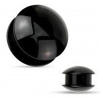 Piercing plug acrylique noir dôme