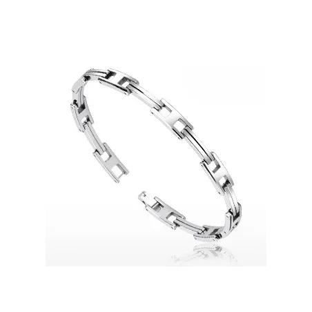 Bracelet Bio-Magnetic Tungstène Liens Doubles Barres
