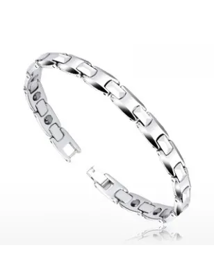 Bracelet Bio-Magnetic Tungstène Facettes Rondes