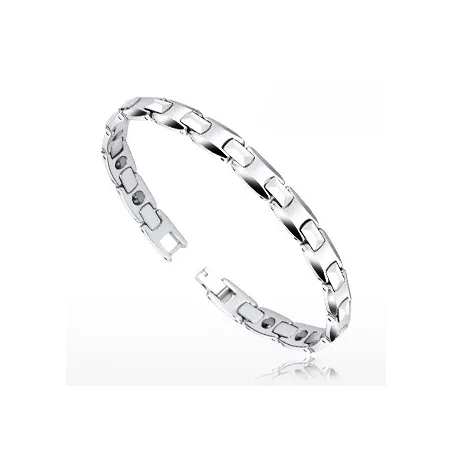 Bracelet Bio-Magnetic Tungstène Facettes Rondes