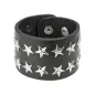 Bracelet en Cuir noir avec Etoiles