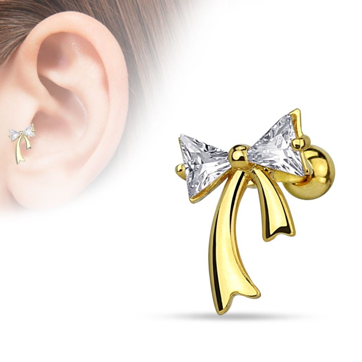 Piercing tragus cartilage noeud