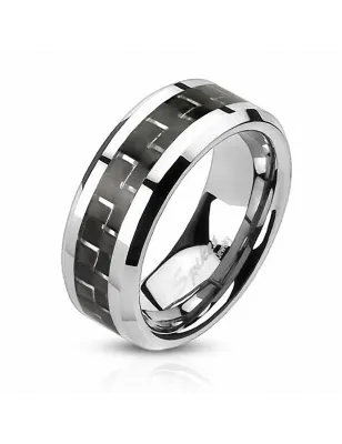 Bague homme fibre de carbone