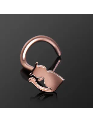 Piercing nez or rose chat