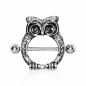 Piercing téton bouclier chouette
