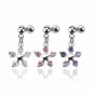 Piercing Cartilage Tragus Pendentif Etoile Fleur