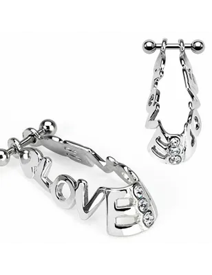 Piercing Helix Cartilage "Love" Gemmes