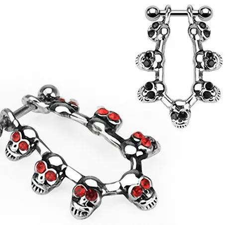 Piercing Helix Cartilage 7 Crânes