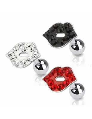 Piercing Oreille Cartilage Tragus Bouche Lèvres Sexy Strass
