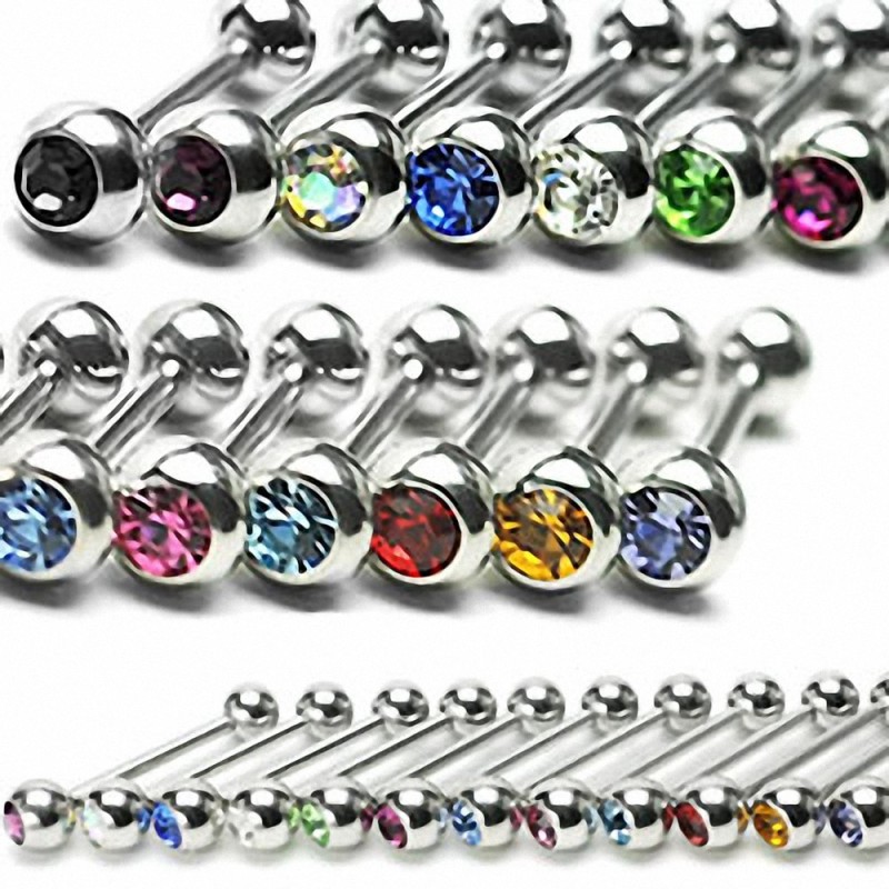 Piercing cartilage oreille en plaqué or triple strass