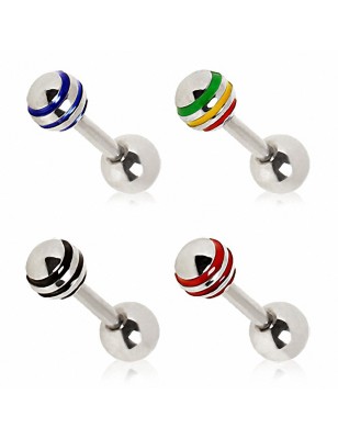 Piercing Cartilage Tragus Boule Striée