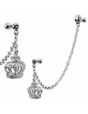 Double Piercing Cartilage Tragus Couronne