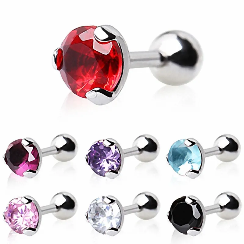 Piercing oreille Tragus Pierre Zircon