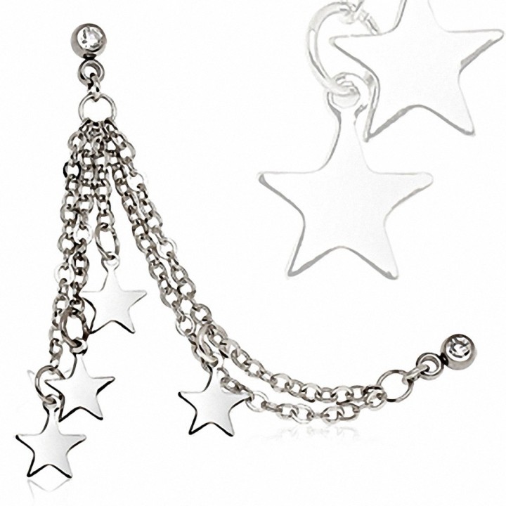 Double Piercing Cartilage Tragus Chaines Etoiles