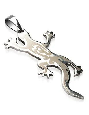 Pendentif Lézard acier inoxydable