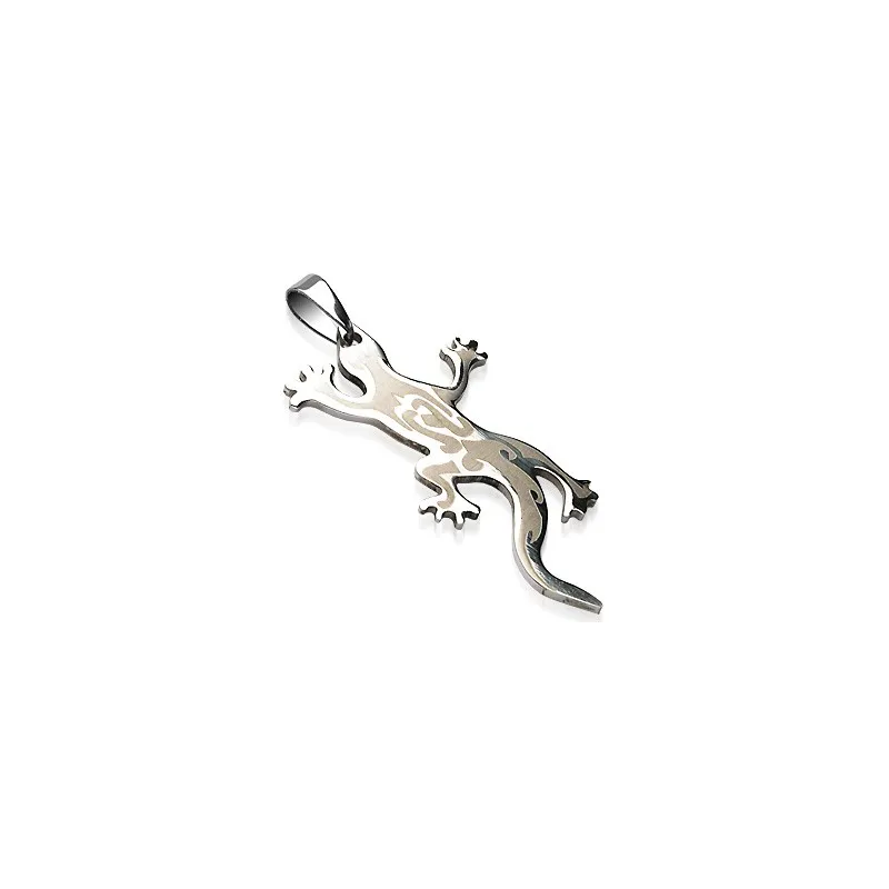 Pendentif Lézard acier inoxydable