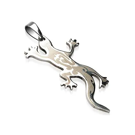Pendentif Lézard acier inoxydable