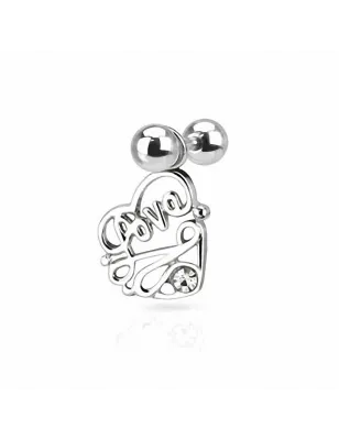 Piercing cartilage coeur love