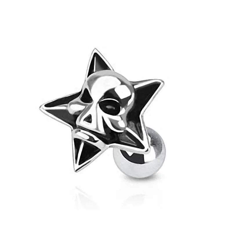 Piercing oreille cartilage crâne étoile Piercing oreille cartilage crâne étoile