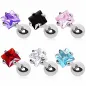 Piercing oreille Cartilage Strass Carré