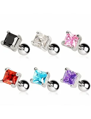 Piercing Tragus Strass Carré