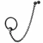 Double Piercing Cartilage Tragus Noir