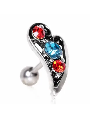 Piercing hélix cartilage feuille