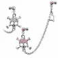 Double Piercing Cartilage Tragus Crâne Pirate