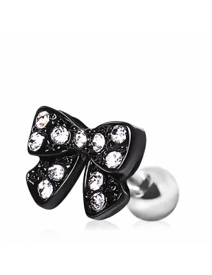 Piercing hélix noeud noir